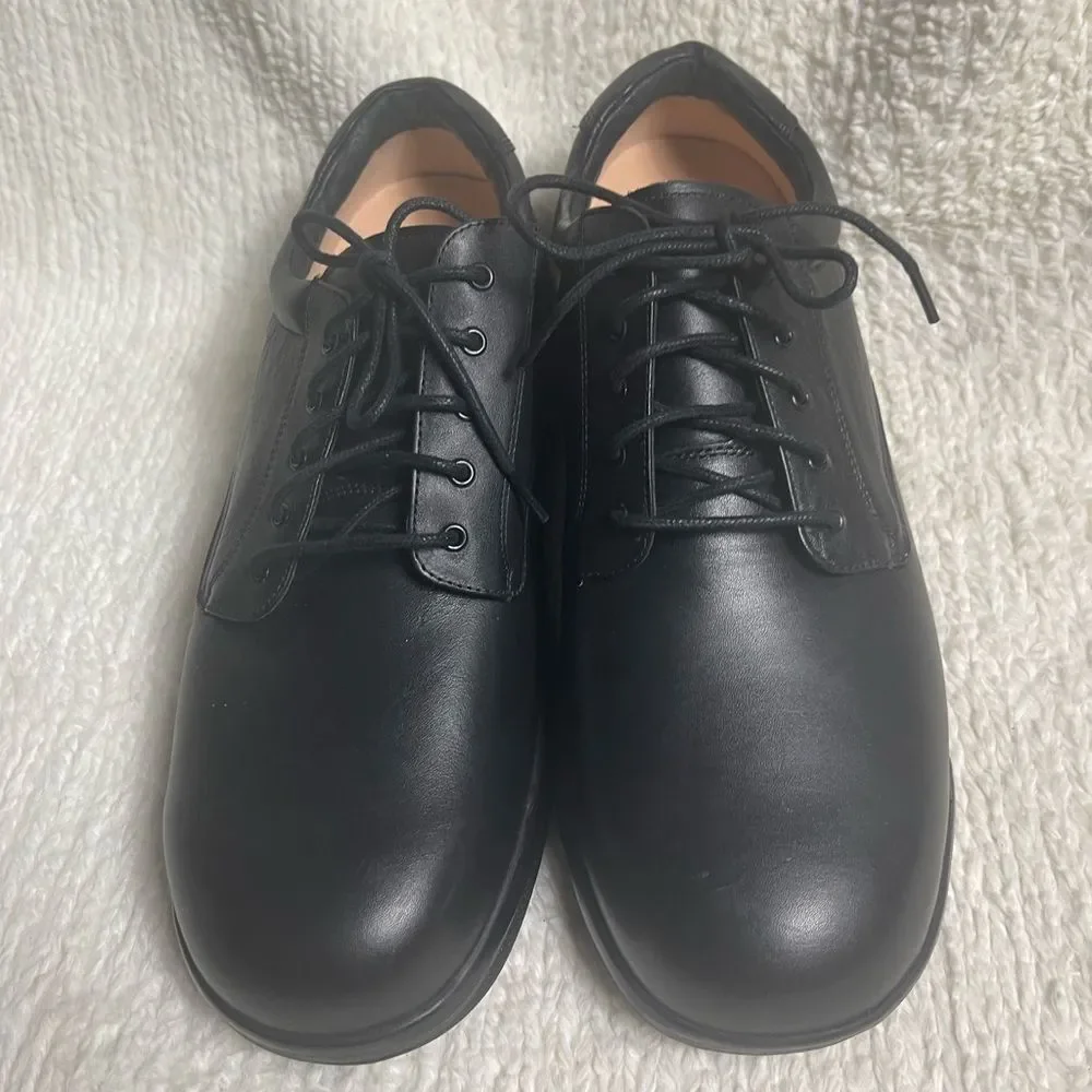 Apex Men’s conform classic Oxford Dress shoes leather Black SZ14W.